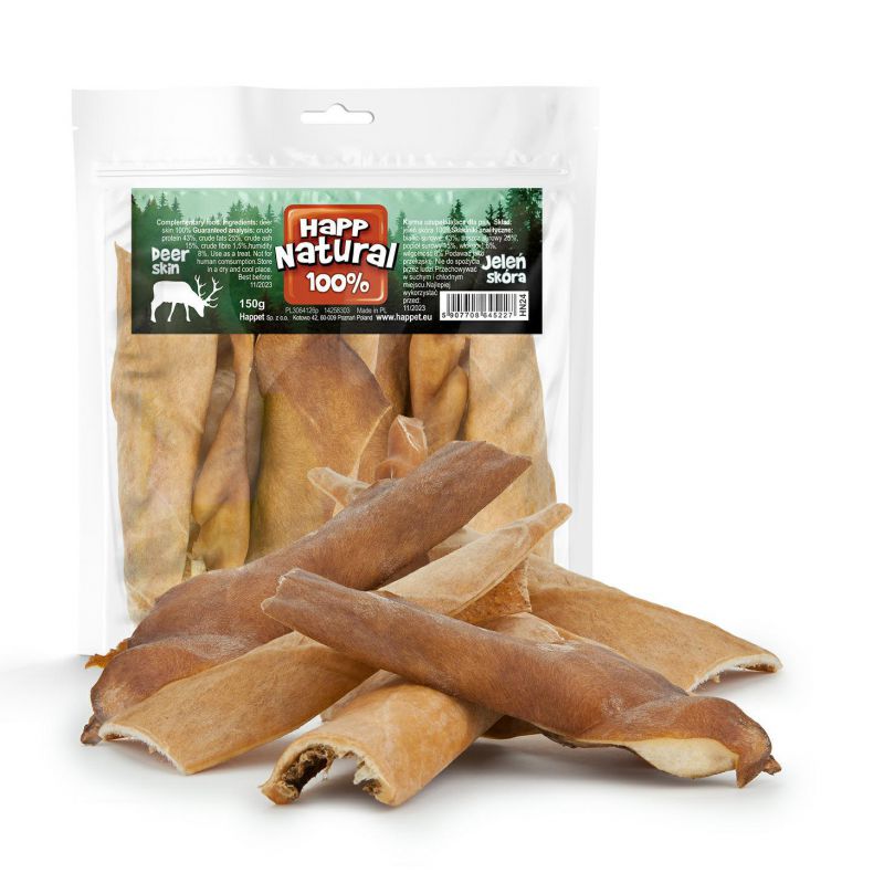 Jeleń Skóra 100% Naturalna Gryzak, 150G