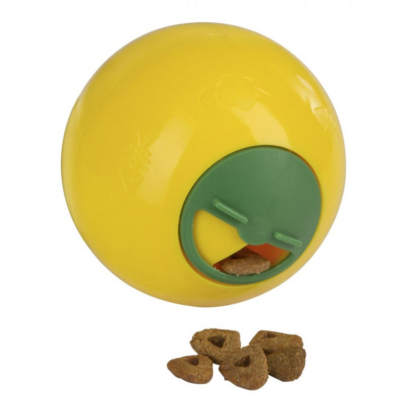 Kerbl Zabawka Rozwijająca Dla Kota Snack Ball, Żółta 7,5Cm [81642]