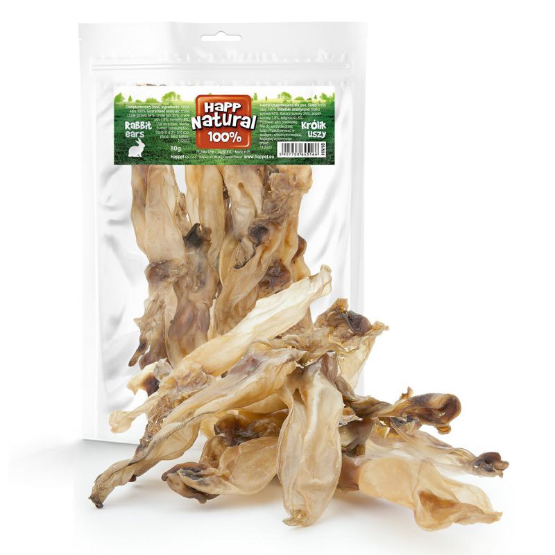 Królik Uszy 100% Naturalne Gryzak, 80G