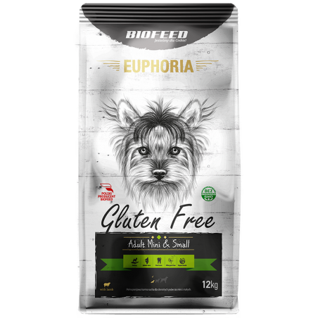 Biofeed Euphoria Gluten Free Mini & Small Dla Psów Mini I Małych Ras Z Jagnięciną 12Kg