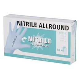 Kerbl Rękawice Nitrylowe Nitrile Allround Roz.m, Niebieskie, 50Sztuk [09-3181]