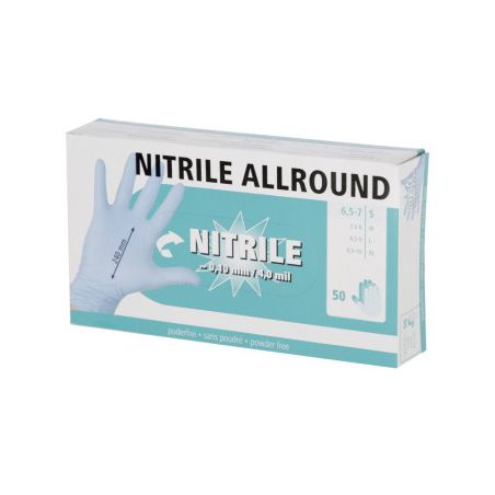 Kerbl Rękawice Nitrylowe Nitrile Allround Roz.m, Niebieskie, 50Sztuk [09-3181]