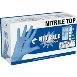 Kerbl Rękawice Nitrile Top, Rozmiar L, 100 Sztuk [09-3132]