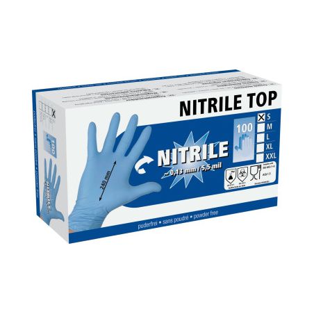 Kerbl Rękawice Nitrile Top, Rozmiar L, 100 Sztuk [09-3132]