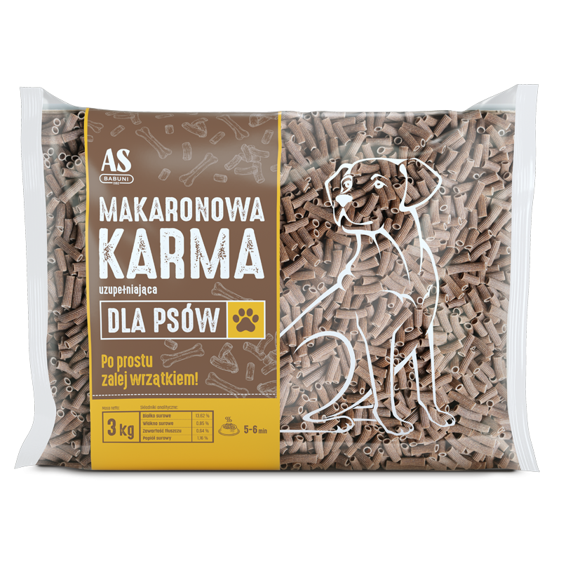 As Babuni Makaronowa Karma Dla Psów 3Kg