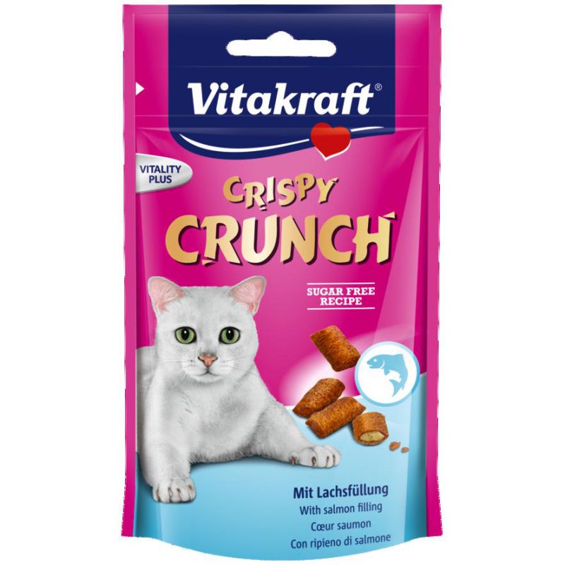 Vitakraft Crispy Crunch Przysmak Dla Kota, Łosoś 60G