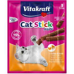 Vitakraft Cat Stick Mini Indyk I Jagnięcina Przysmak Dla Kota 3Szt