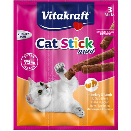 Vitakraft Cat Stick Mini Indyk I Jagnięcina Przysmak Dla Kota 3Szt