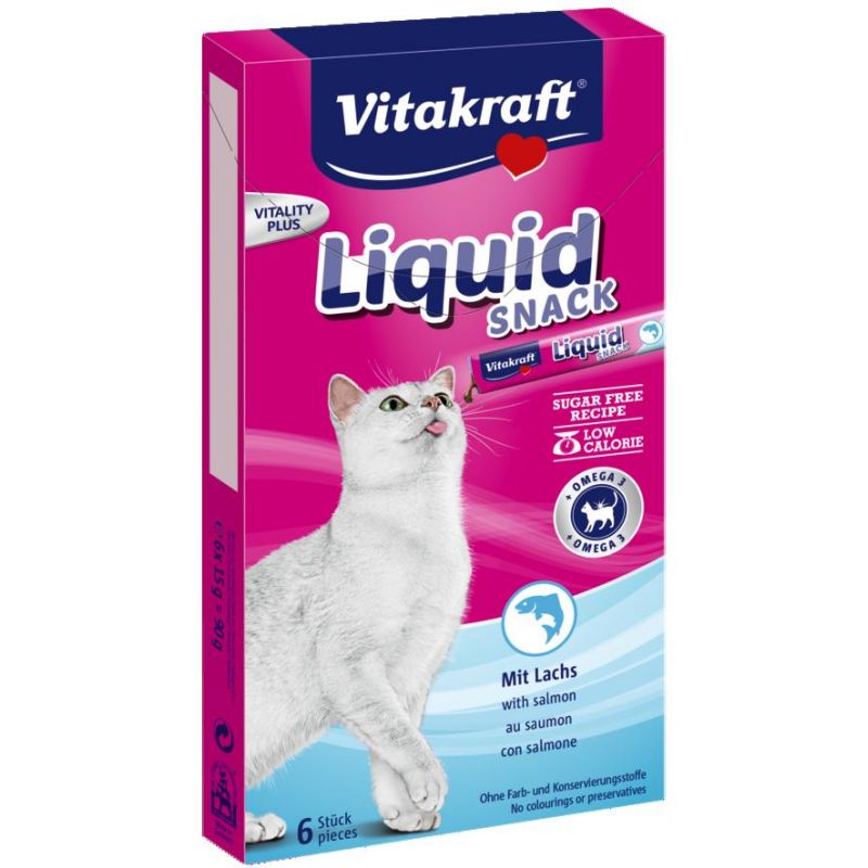 Vitakraft Cat Liquid Snack Przysmak Z Łososiem I Omegą Dla Kota 6Szt+2Szt Gratis