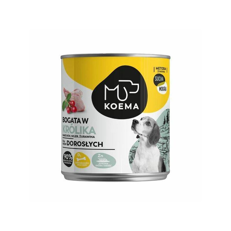 Koema Mokra Karma Dla Psa Z Królikiem, Puszka 800G