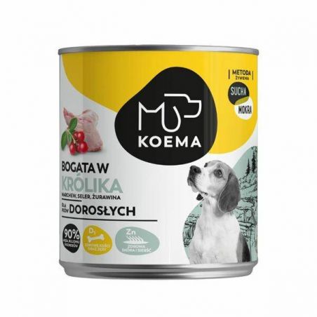 Koema Mokra Karma Dla Psa Z Królikiem, Puszka 800G