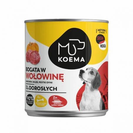 Koema Mokra Karma Dla Psa Z Wołowiną, Puszka 800G