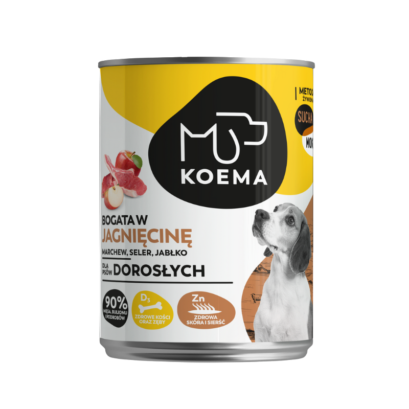 Koema Mokra Karma Dla Psa Z Jagnięciną, Puszka 400G