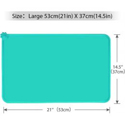 Taglory  Antypoślizgowa Mata Pod Miskę 53X37Cm, Zielona