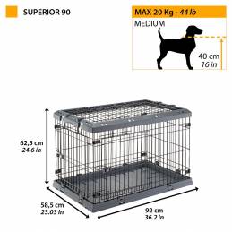 Ferplast Superior 90 - Klatka Dla Psów - 92 X 58,5 X 62,5 Cm