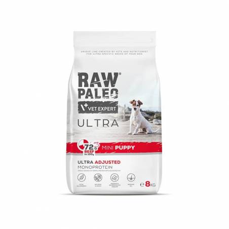 Vetexpert Raw Paleo Ultra Wołowina Mini Puppy 8Kg