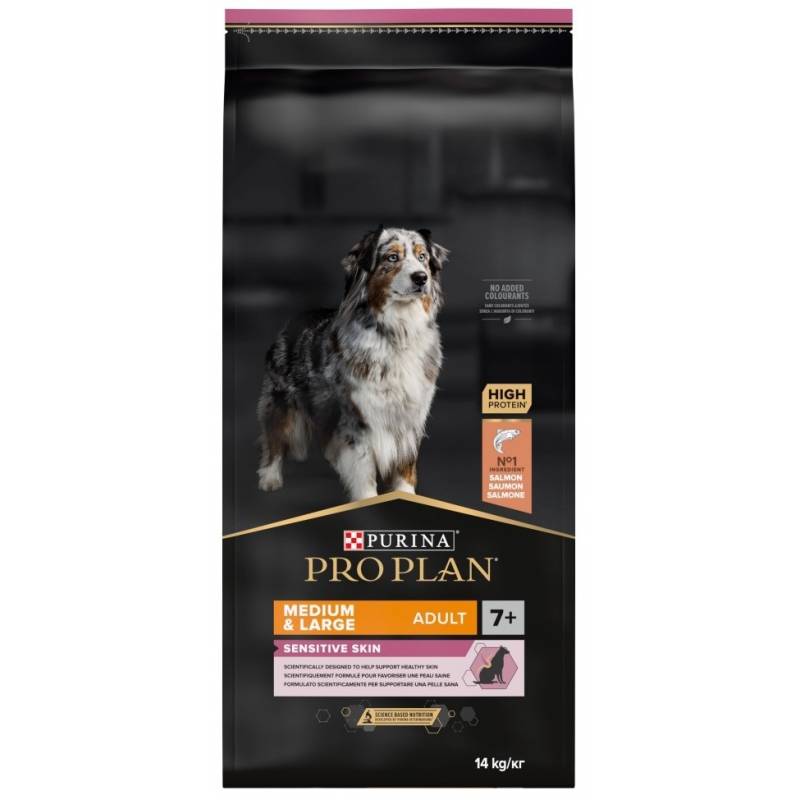 Purina Pro Plan Adult 7+ Medium/Large Sensitive Skin - Sucha Karma Dla Psa - 14 Kg