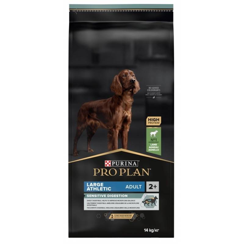 Purina Pro Plan Large Athletic Adult Sensitive Digestion With Optidigest - Sucha Karma Dla Psa O Atletycznej Budowie Ciała I Wra