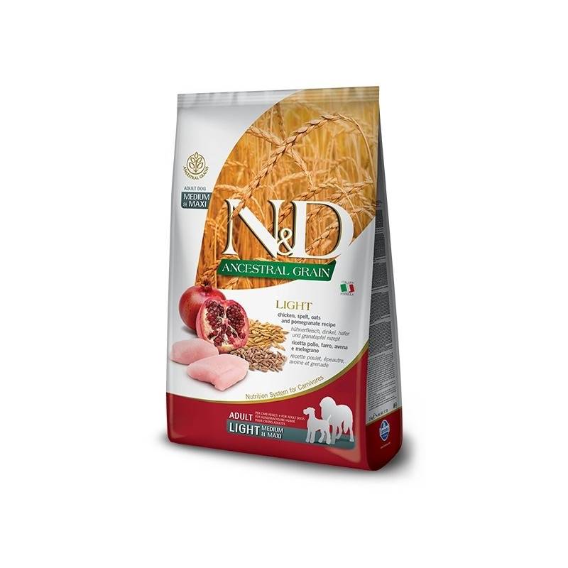 Farmina N&D Ancestral Grain Chicken & Pomegranate Light Medium & Maxi - Sucha Karma Dla Psa - 12Kg