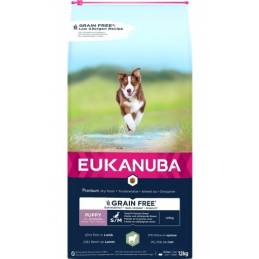 Eukanuba Szczenie Mała I Średnia Rasa Bez Zbóż Jagnięcina - Sucha Karma Dla Psa - 12 Kg