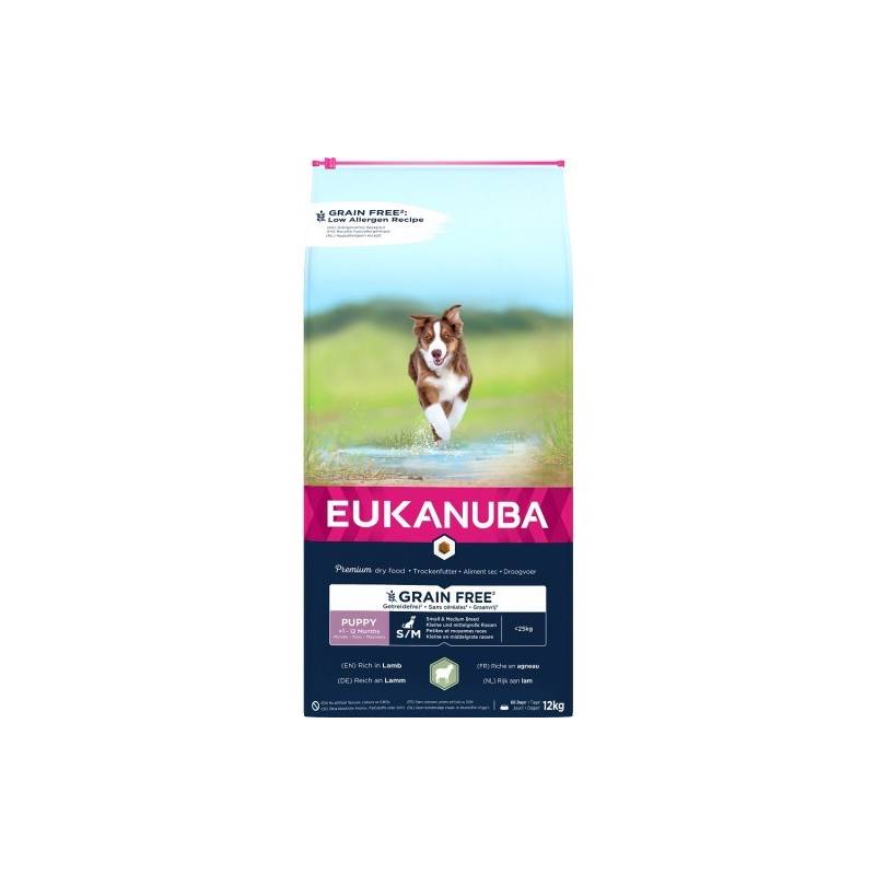 Eukanuba Szczenie Mała I Średnia Rasa Bez Zbóż Jagnięcina - Sucha Karma Dla Psa - 12 Kg