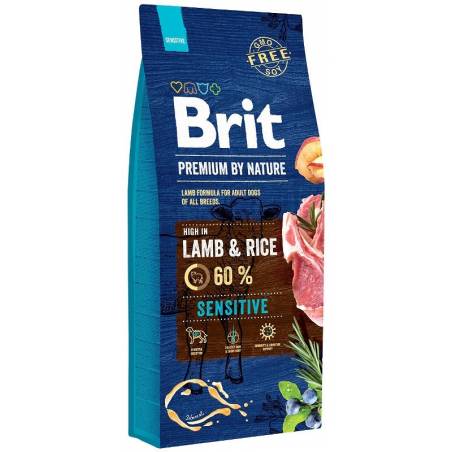 Brit Premium By Nature Sensitive Lamb & Rice - Sucha Karma Dla Psa - 15 Kg