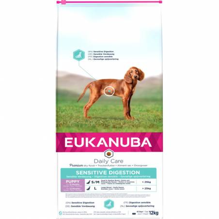 Eukanuba Puppy Daily Care Sensitive Digestion - Sucha Karma Dla Psa - 12 Kg