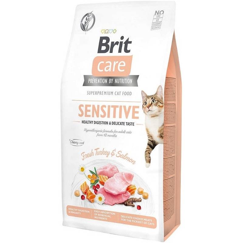 Brit Care Grain-Free Sensitive Turkey&Salmon - Sucha Karma Dla Kota - 7 Kg