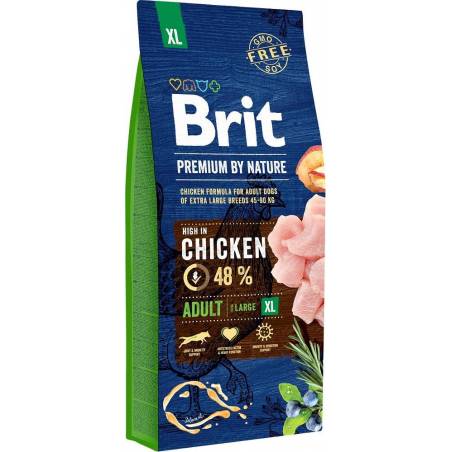 Brit Premium By Nature Adult Xl - Sucha Karma Dla Psów Dorosłych Dużych Ras - 15 Kg