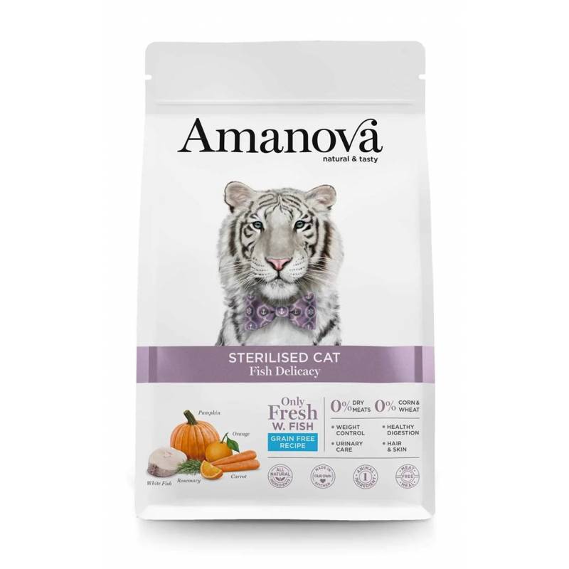 Amanova  Sterilised Cat White Fish 1,5Kg