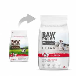 Vetexpert Raw Paleo Ultra Wołowina Mini Puppy 2Kg