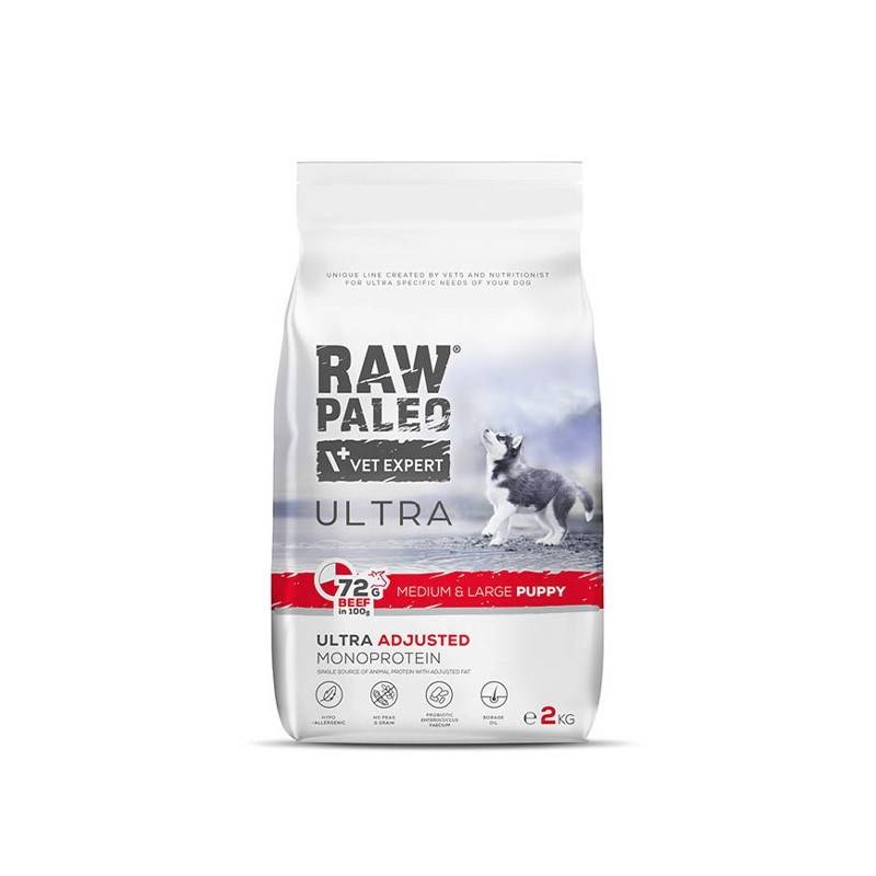 Vetexpert Raw Paleo Ultra Wołowina Medium&Large Puppy 2Kg