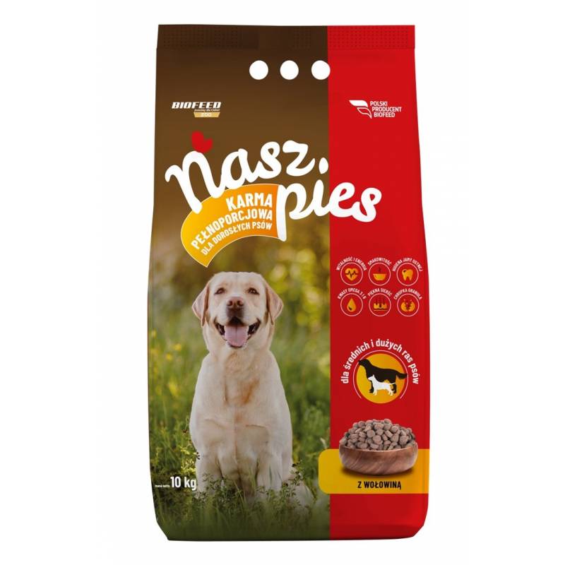 Biofeed Nasz Pies Z Wołowiną 15 Kg