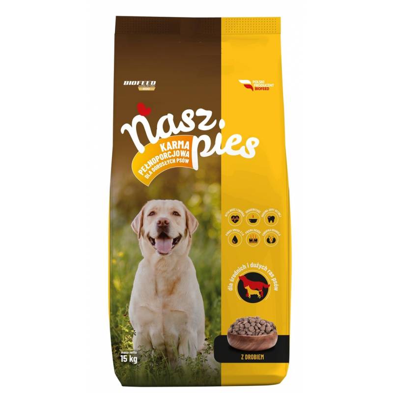 Biofeed Nasz Pies Z Drobiem 15Kg