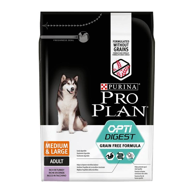 Purina Pro Plan Optidigest Grain Free Medium & Large Indyk 2,5Kg