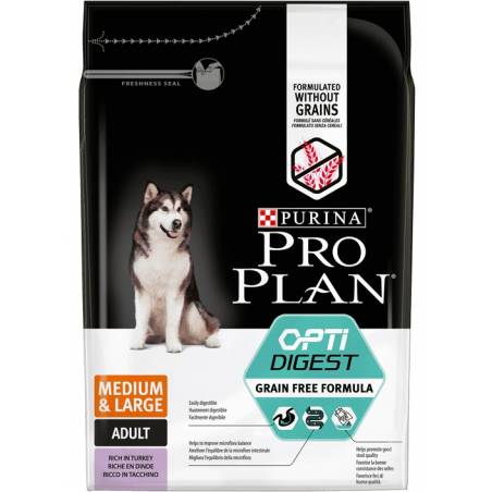 Purina Pro Plan Optidigest Grain Free Medium & Large Indyk 2,5Kg