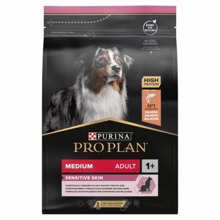 Purina Pro Plan Sensitive Skin Medium Adult Łosoś - Sucha Karma Dla Psa - 3 Kg