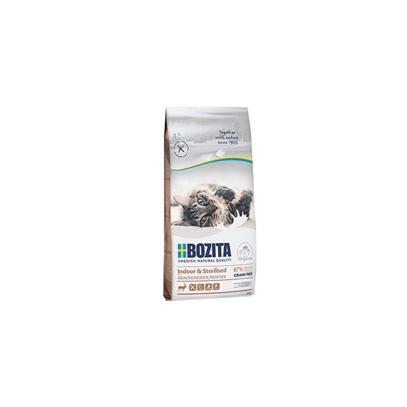 Bozita Indoor & Sterilised Grain Free Reindeer - Sucha Karma Dla Kotów Wysterylizowanych - 2Kg