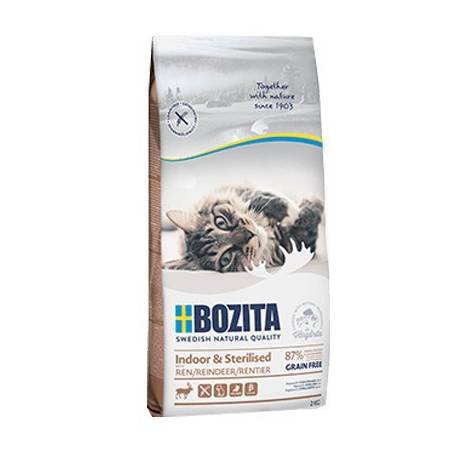 Bozita Indoor & Sterilised Grain Free Reindeer - Sucha Karma Dla Kotów Wysterylizowanych - 2Kg