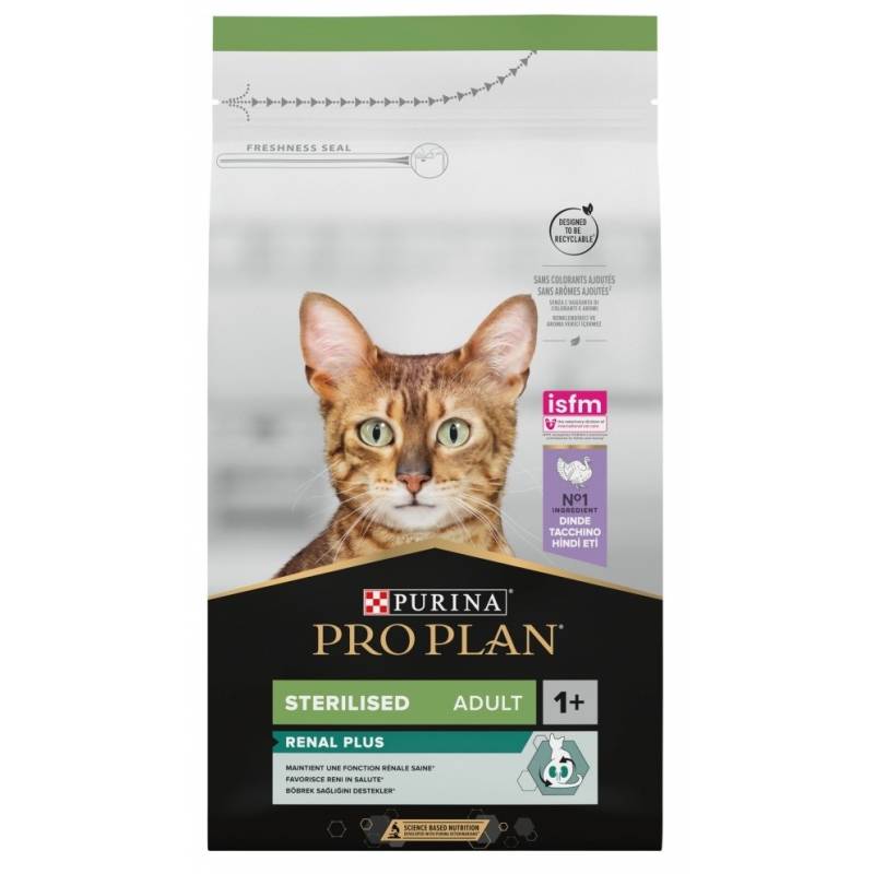 Purina Pro Plan Sterilised Optirenal Bogata W Indyka - Sucha Karma Dla Kota - 1,5Kg