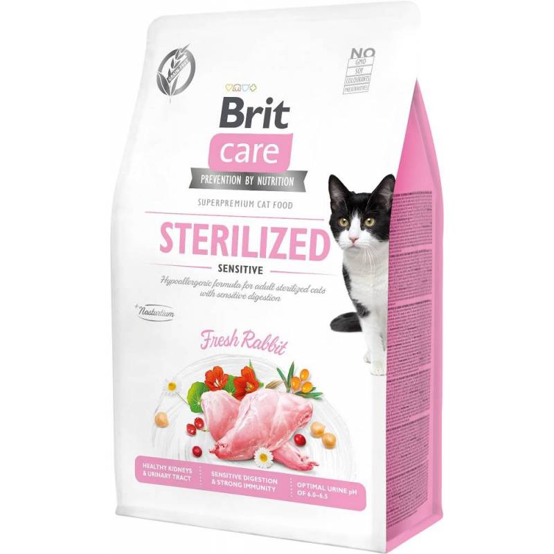 Brit Care Grain-Free Sterilized Sensitive - Sucha Karma Dla Kota - 2 Kg