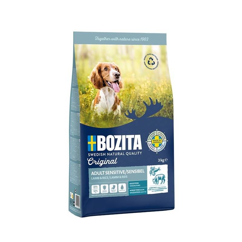 Bozita Original Adult Sensitive Jagnięcina I Ryż  - Sucha Karma Dla Psa - 3 Kg