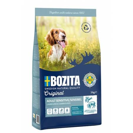 Bozita Original Adult Sensitive Jagnięcina I Ryż  - Sucha Karma Dla Psa - 3 Kg