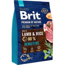 Brit Premium By Nature Sensitive Lamb & Rice - Sucha Karma Z Jagnięciną I Ryżem Dla Psa - 3 Kg