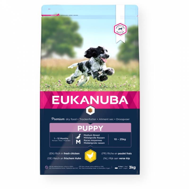 Eukanuba Growing Puppy Medium Breed - Sucha Karma Dla Szczeniąt Średnich Ras - 3 Kg