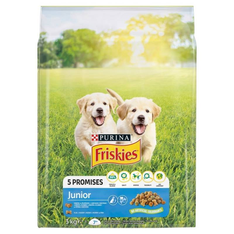 Purina Friskies Junior Z Kurczakiem - Sucha Karma Dla Szczeniąt - 3Kg