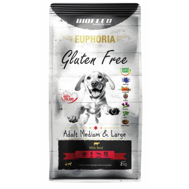 Biofeed Euphoria G-F Psy Mid&Maxi Wołowina 2Kg