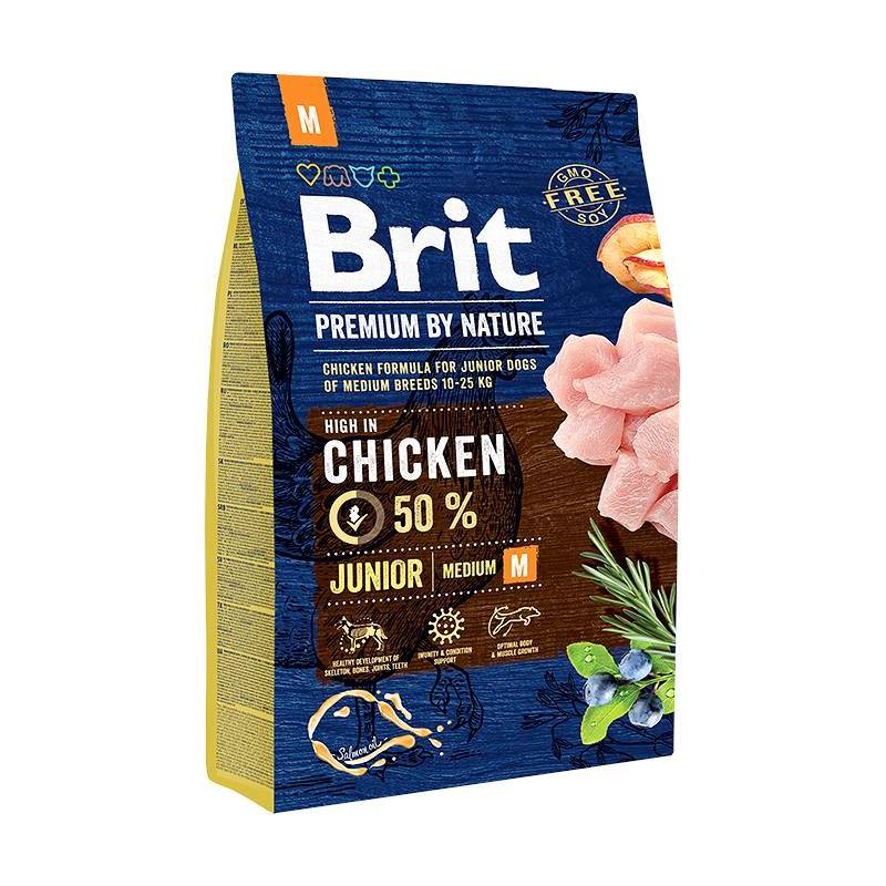 Brit Premium By Nature Junior M - Sucha Karma Dla Szczeniąt Średnich Ras - 3 Kg