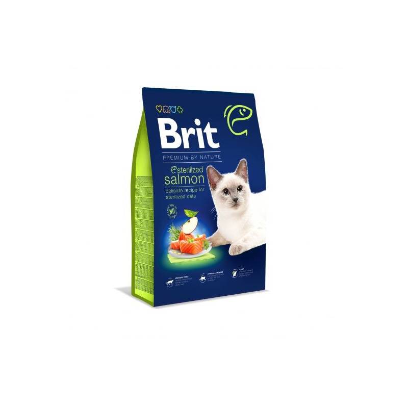 Brit Dry Premium By Nature Sterilized Z Łososiem - Sucha Karma Dla Kotów - 1,5Kg