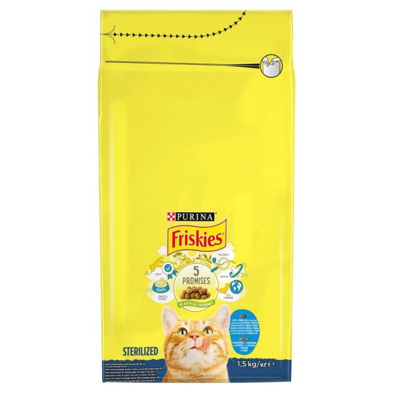 Friskies Cat Sterile - Łosoś, Warzywa 1,5Kg